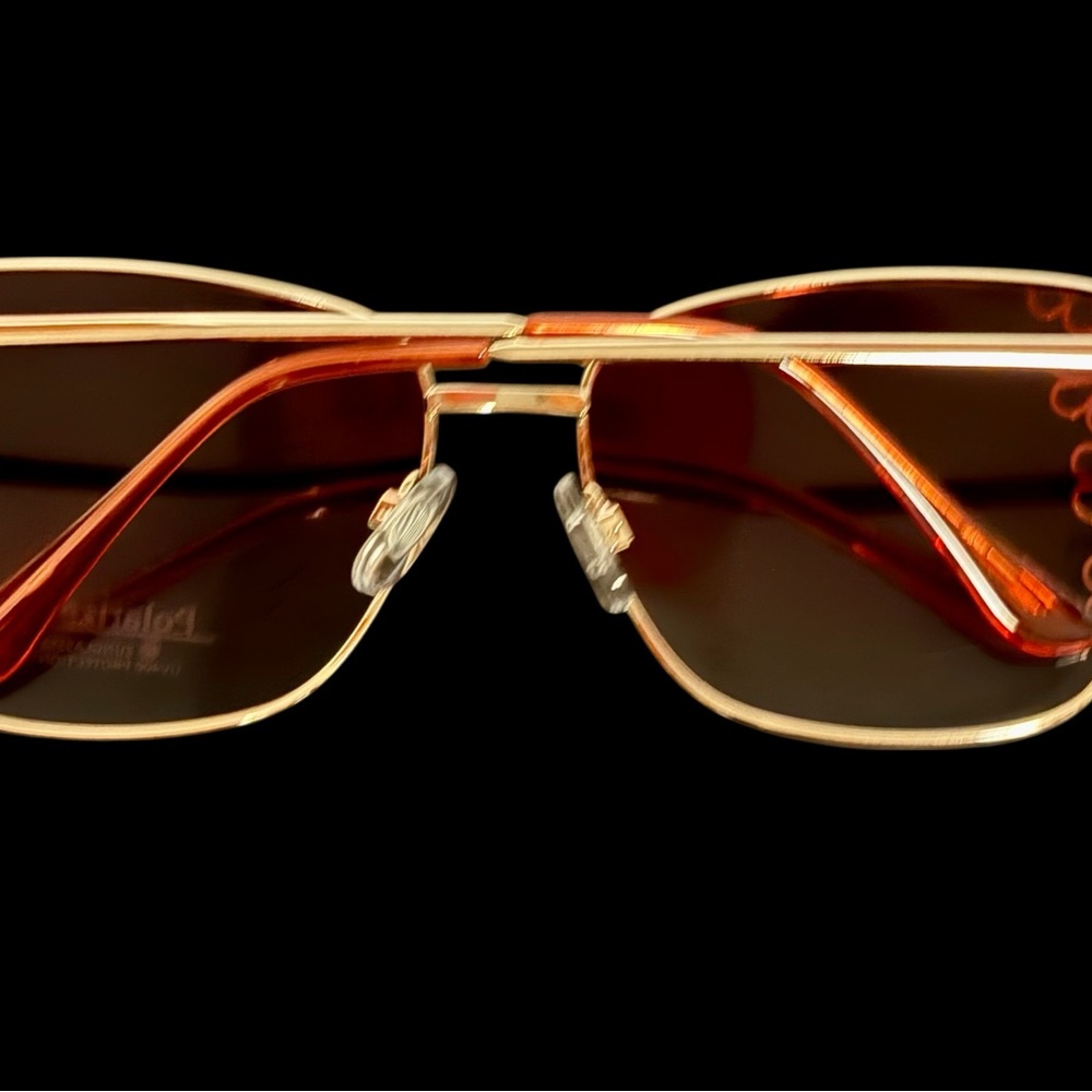 Chic Gold and Pink Floral Sunglasses - Picture 3 of 8